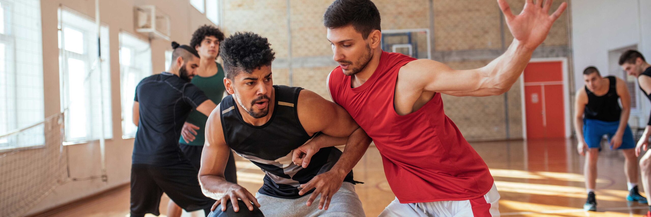 Men's basketball practice attended by several men whose lifestyle factors were cause of male infertility | Envita Fertility Center | Laguna Hills & Orange County, CA
